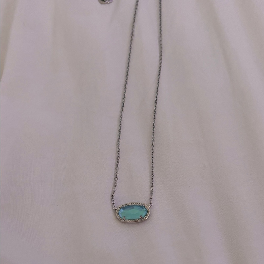 Kendra Scott Tiffany Blue Silver necklace